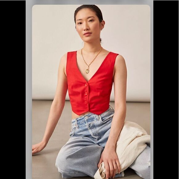 Mare Mare x Anthropologie Cross-Back Vest Size XL - Picture 5 of 7